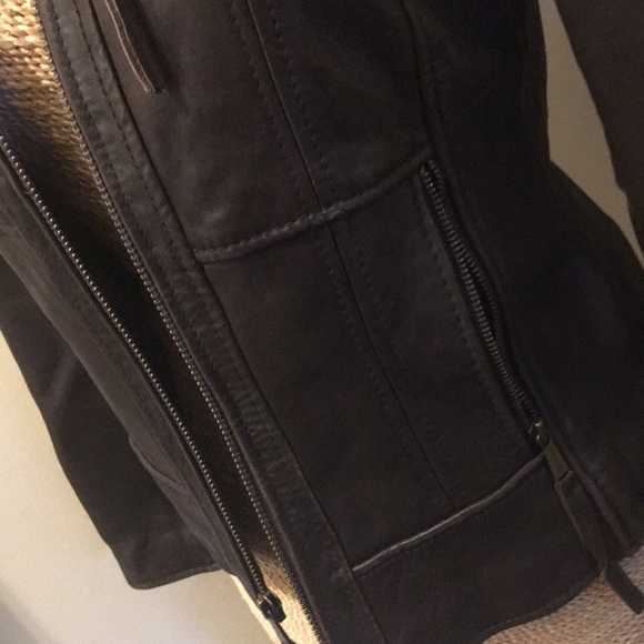Brown Michael Kors leather moto Jacket VG - Picture 4 of 16